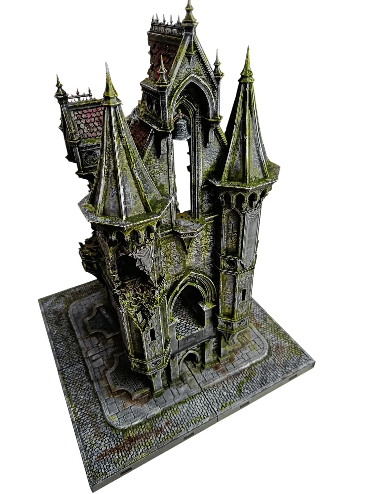 Cathédrale en ruines pour table de jeu de figurines