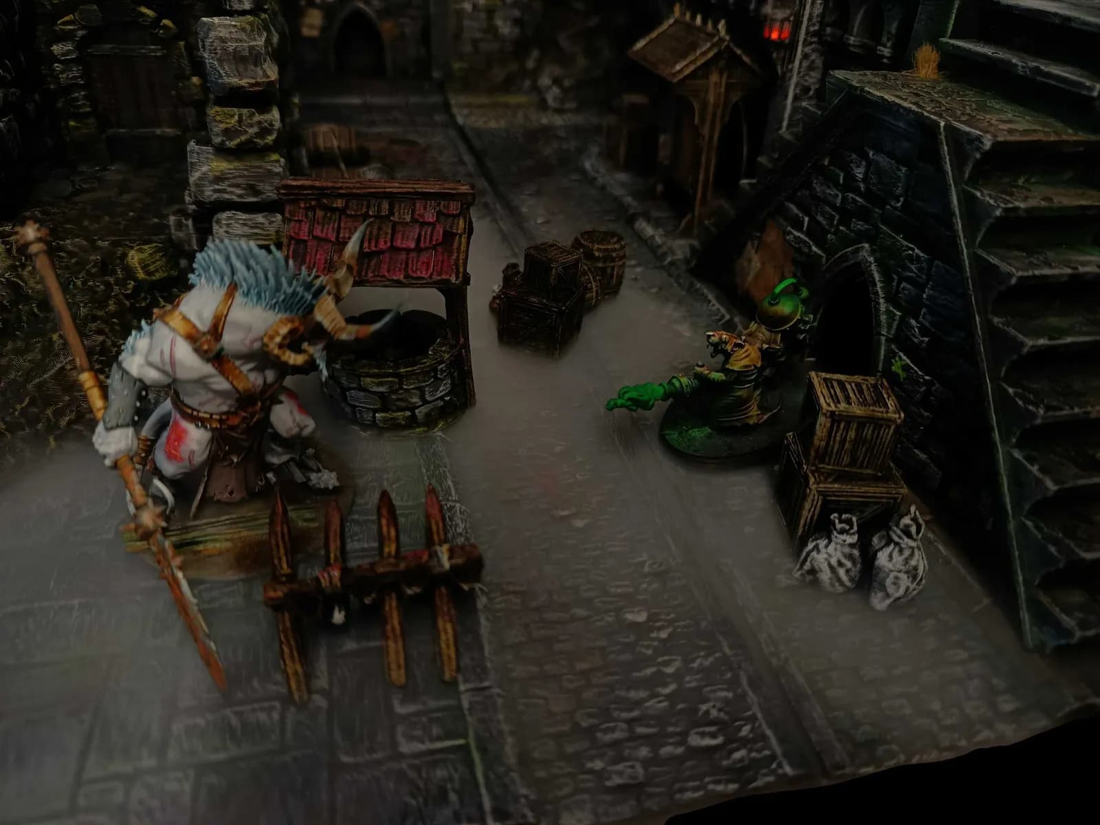 Troll près du puits et goblin en embuscade
