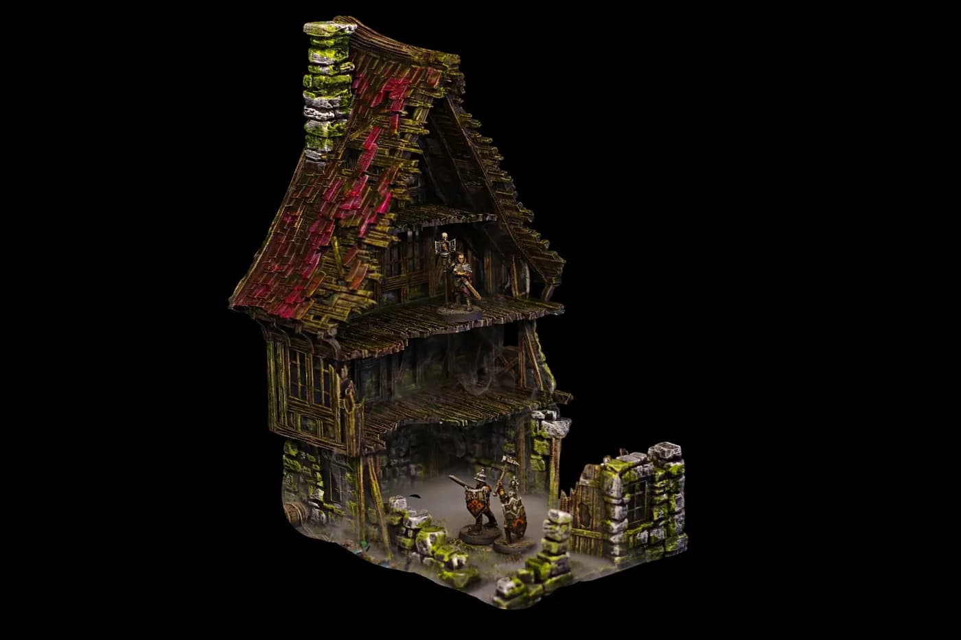 Le petit village abîmé – décor imprimé en 3D par Poil de Grim