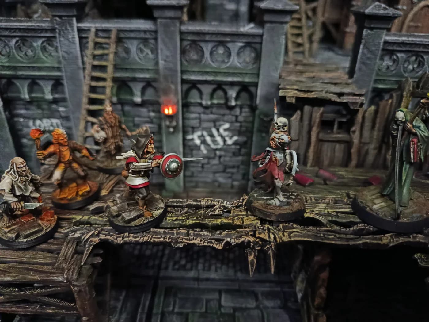 Autre détail de graffiti peint sur un décor imprimé en 3D, Poil de Grim