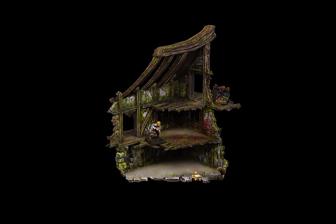 La masure délabrée – décor imprimé en 3D par Poil de Grim