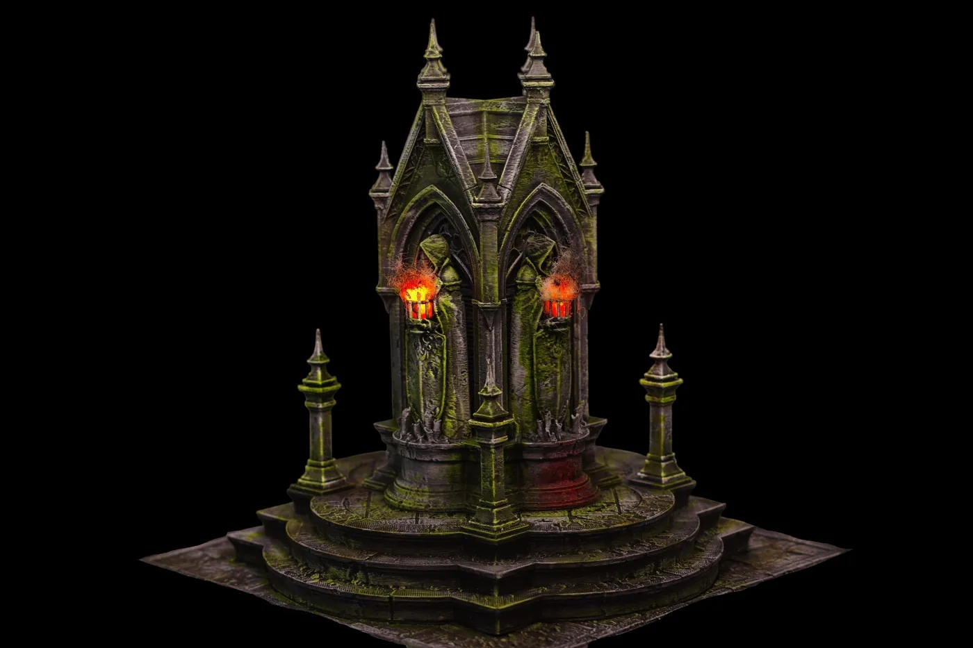 A la gloire des hommes en deuil – décor de table de jeu pour figurines imprimé en 3D par Poil de Grim