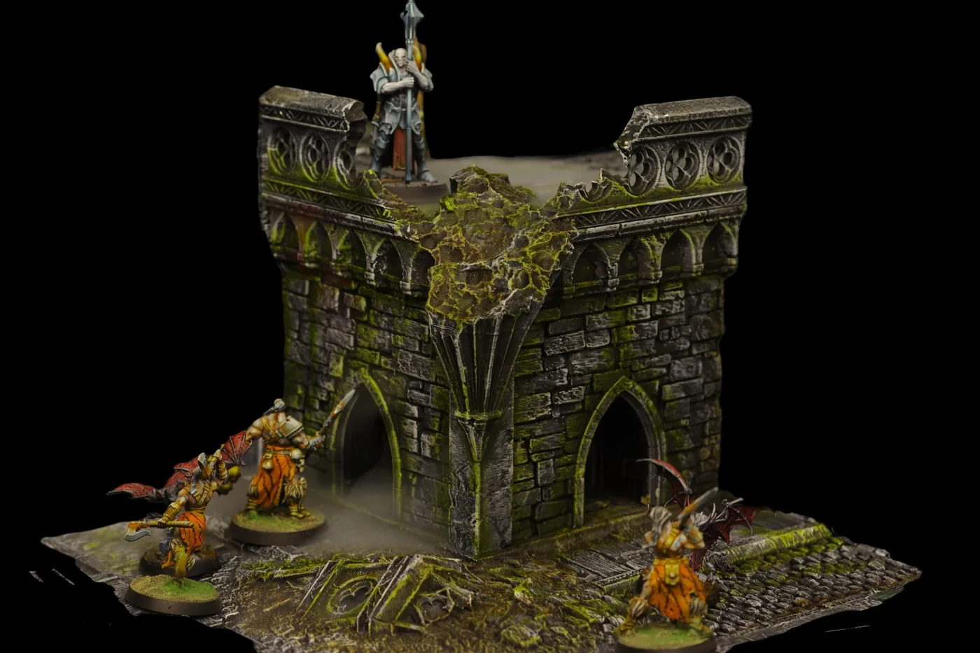 Un croisement inquiétant – décor de table de jeu pour figurines imprimé en 3D par Poil de Grim