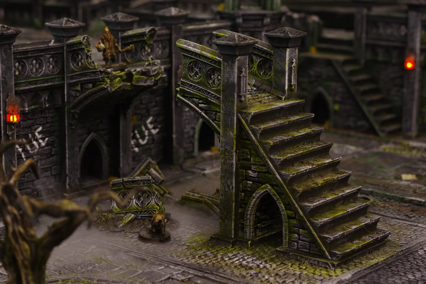 Le pont sans retour – décor de table de jeu pour figurines imprimé en 3D par Poil de Grim
